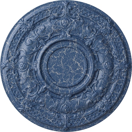 Ekena Millwork Dauphine Ceiling Medallion (Fits Canopies up to 13 1/4"), 33 7/8"OD x 1 3/8"P, Americana Crackle CM33DAAMC
